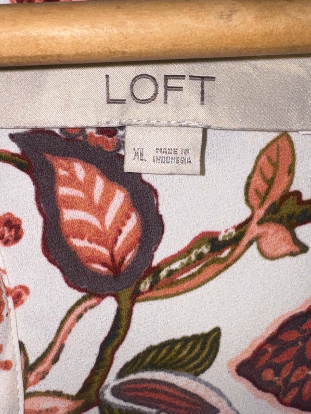 Ann Taylor LOFT Floral Twist-Back Women's Top - Orange Multi SZ XL - Picture 2 of 8